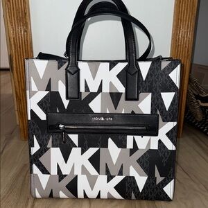 Michael Kors Monochrome MK Pattern Tote